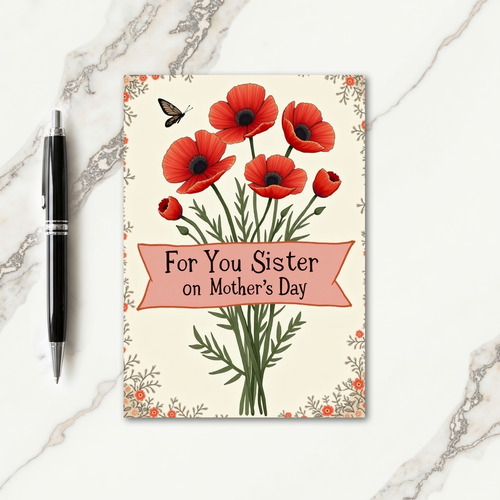 Scarlet Bouquet Mothers Day Card