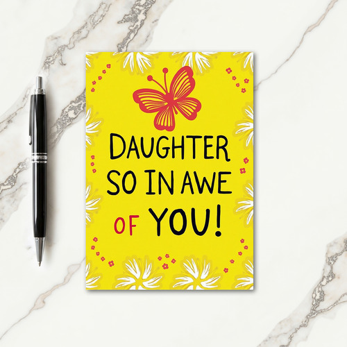 Scarlet Butterfly Mothers Day Card