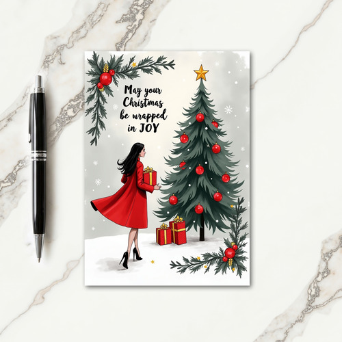 Scarlet Coat Christmas Card