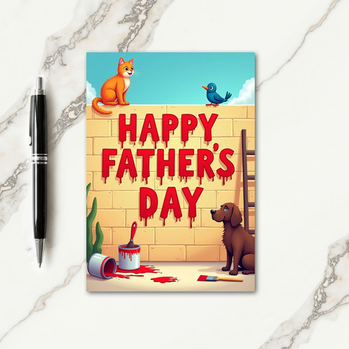 Scarlet Fathers Day Brick Card