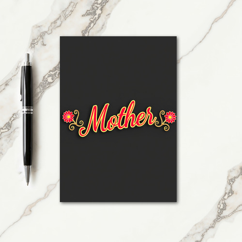 Scarlet Floral Mother Card