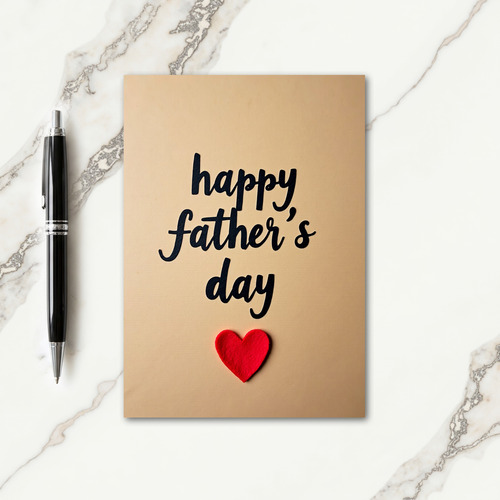 Scarlet Heart Fathers Day Card