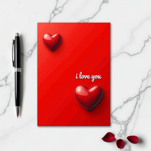 Scarlet I Love You Minimalist Card