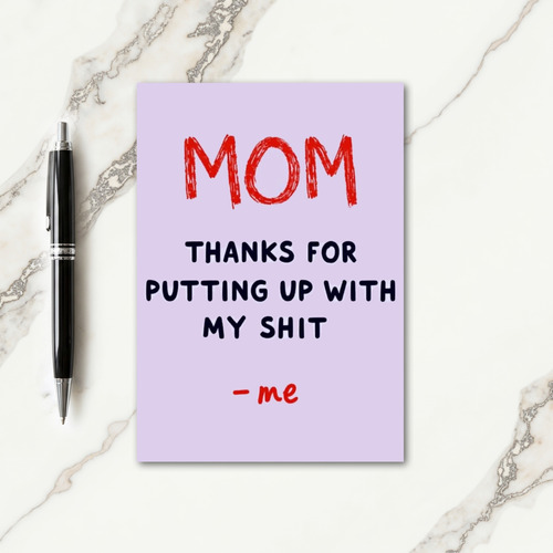 Scarlet Mom Gratitude Card