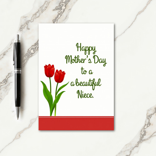 Scarlet Mothers Day Niece Card
