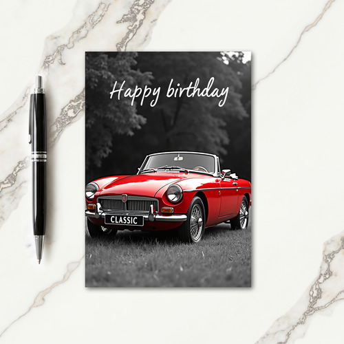 Scarlet Roadster Birthday Card