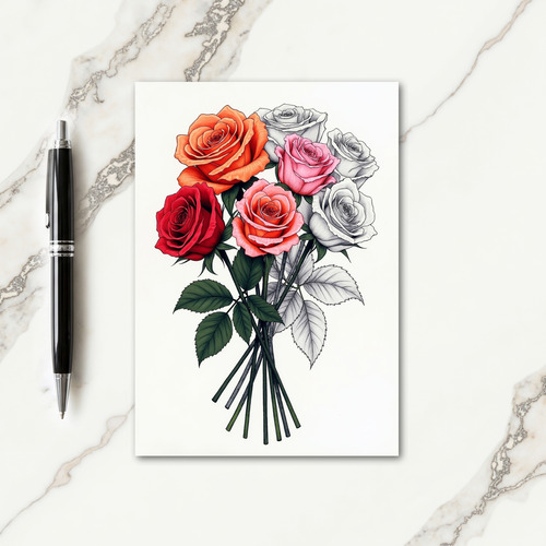Scarlet Roses Mothers Day Card