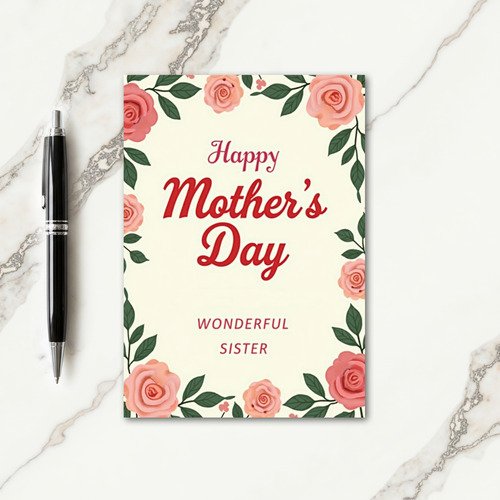 Scarlet Script Mothers Day Card