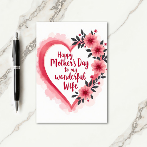 Scarlet Text Mothers Day Card