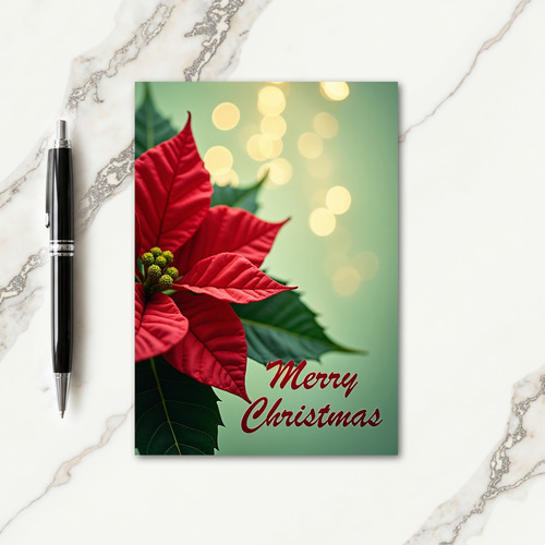 Scarlet Velvety Christmas Card