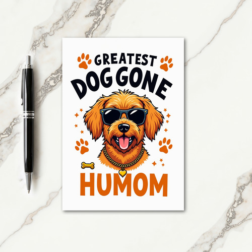 Scattered Stars Dog Card