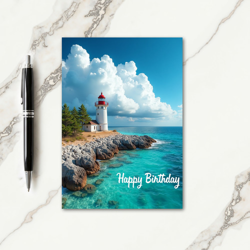 Scenic Birthday Lighthouse Card