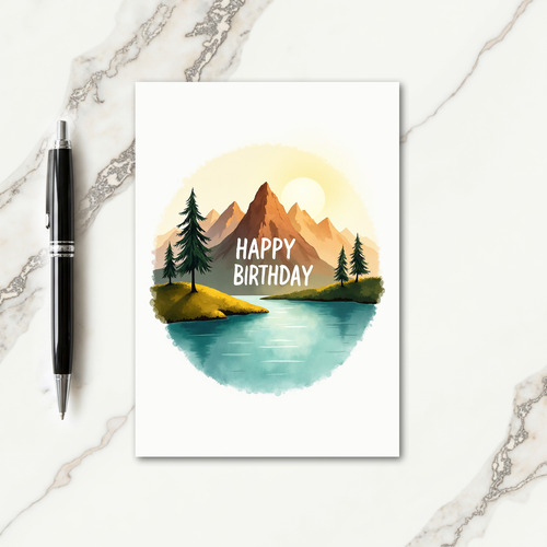 Scenic Birthday Mountain Card