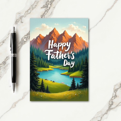 Scenic Fathers Day Art Card