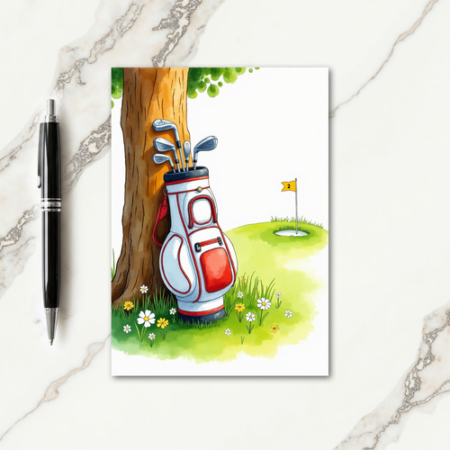 Scenic Fathers Day Golf Card