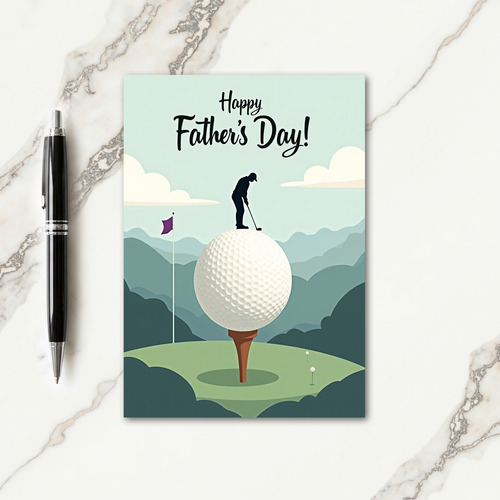 Scenic Fathers Day Golfer Card