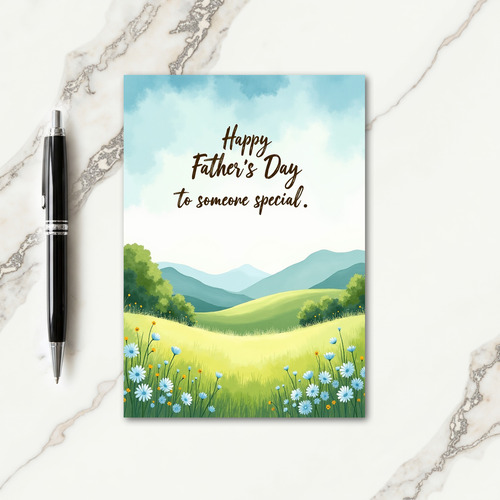 Scenic Fathers Day Message Card