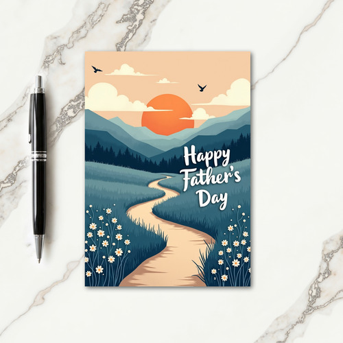 Scenic Fathers Day Path Card