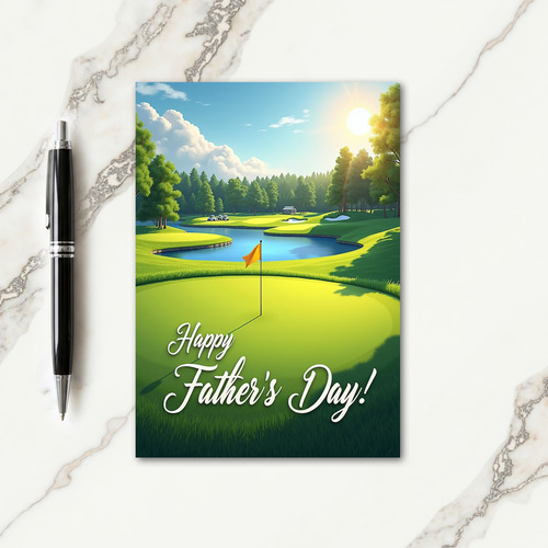 Scenic Fathers Day Putting Card