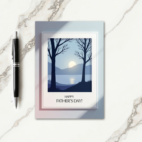 Scenic Fathers Day Reflection Card