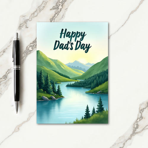 Scenic Fathers Day River Card