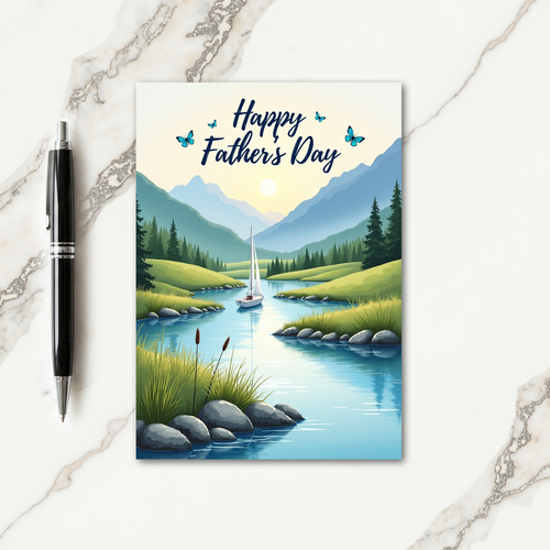 Scenic Fathers Day Scene Card