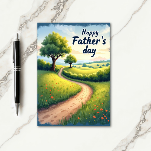 Scenic Fathers Day Trail Card