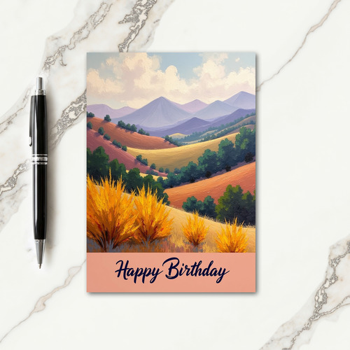 Scenic Mountain Birthday Card