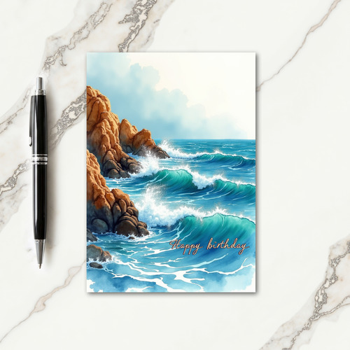 Scenic Ocean Birthday Card