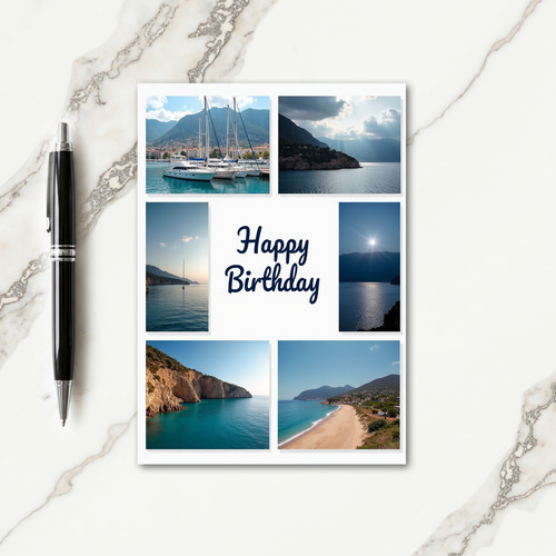 Scenic Ocean View Birthday Card