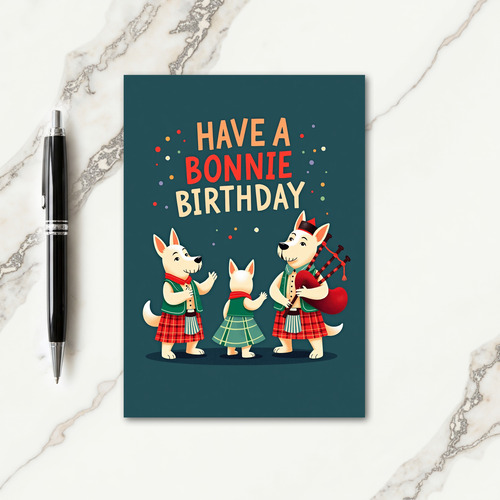 Scottish Canine Birthday Card