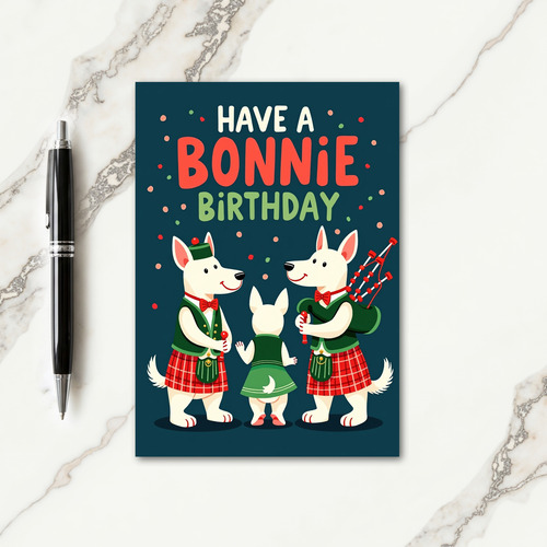 Scottish Dog Birthday Card