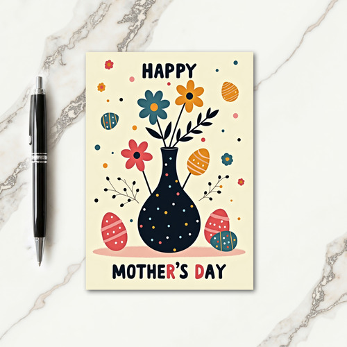 Screen Print Happy Mothers Day Card