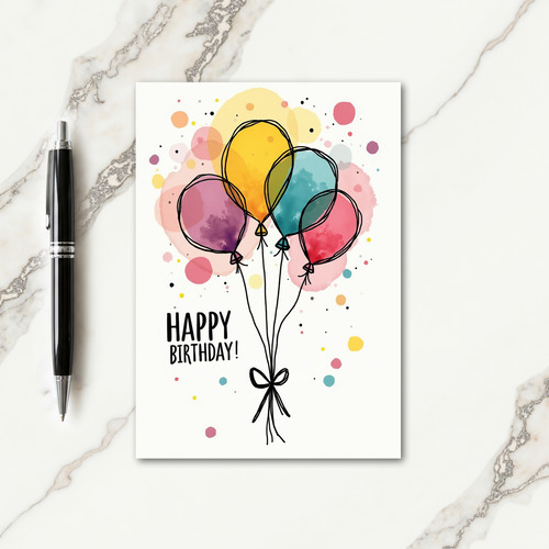Scribble Art Birthday Card