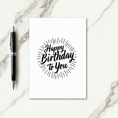 Script Birthday Card