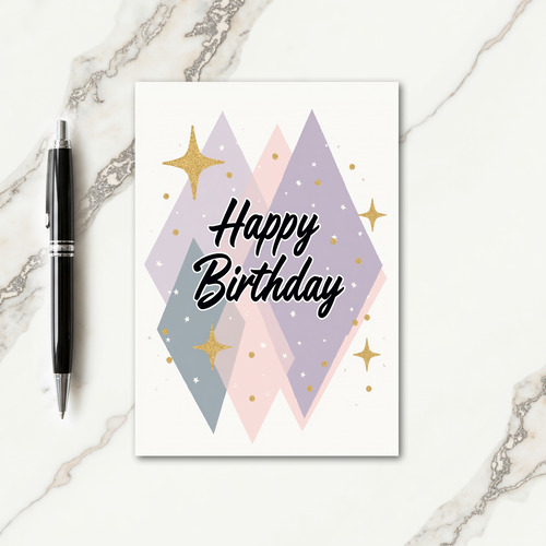 Script Pastel Birthday Card