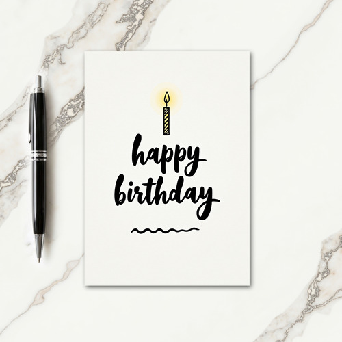 Script Style Birthday Card