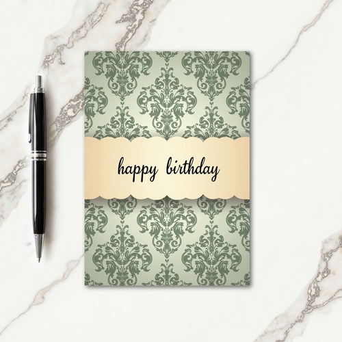 Scripted Banner Birthday Card