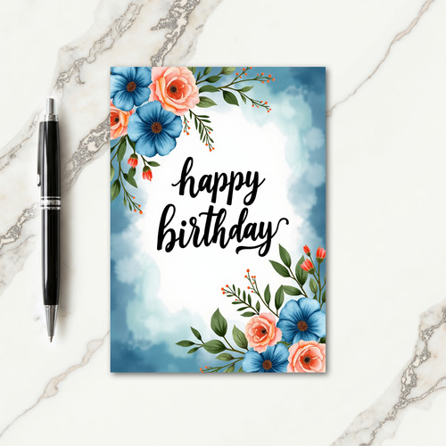 Scripted Berry Birthday Card
