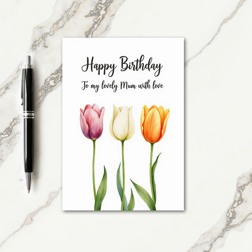 Scripted Birthday Bloom Card