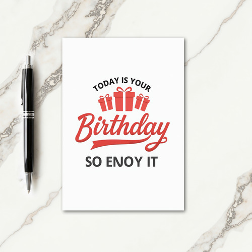 Scripted Birthday Gift Card