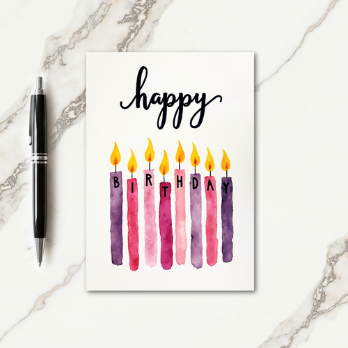 Scripted Candle Birthday Card
