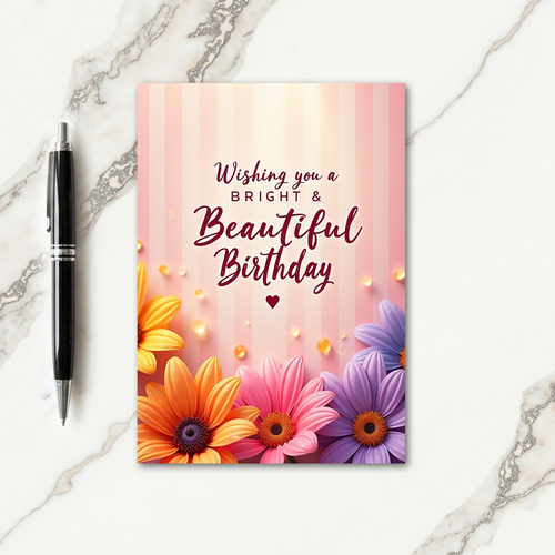 Scripted Heart Birthday Card