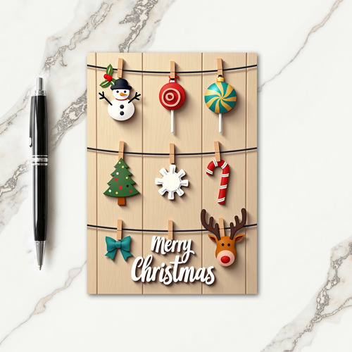 Sculpted Christmas Icons Card