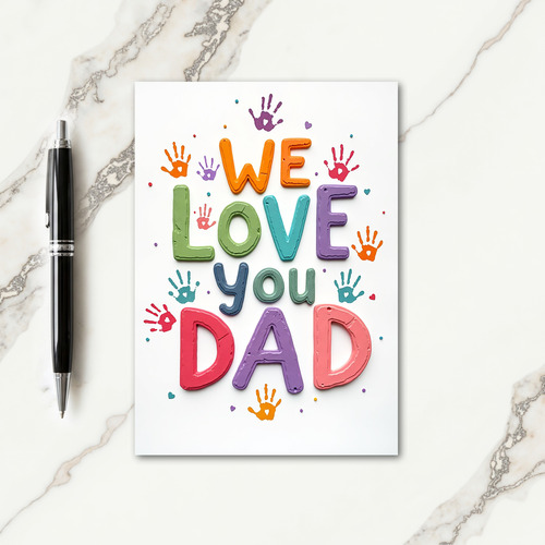 Sculpted Dads Message Card