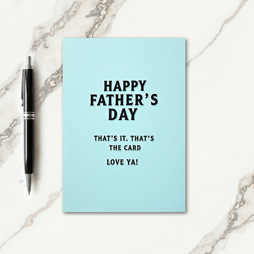 Sculpted Fathers Day Message Card