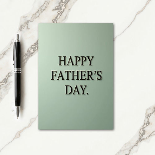 Sculpted Fathers Day Text Card