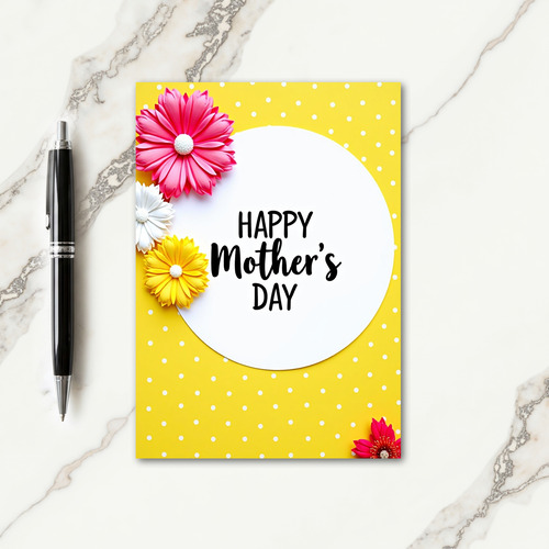 Sculpted Flowers Mothers Day Card