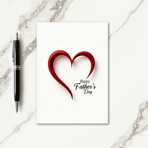 Sculpted Heart Fathers Day Card