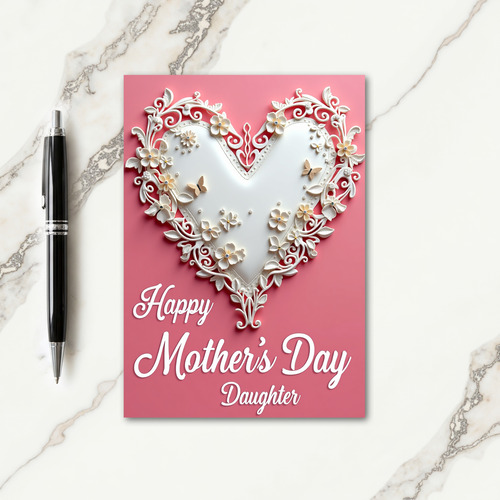 Sculpted Heart Love Card